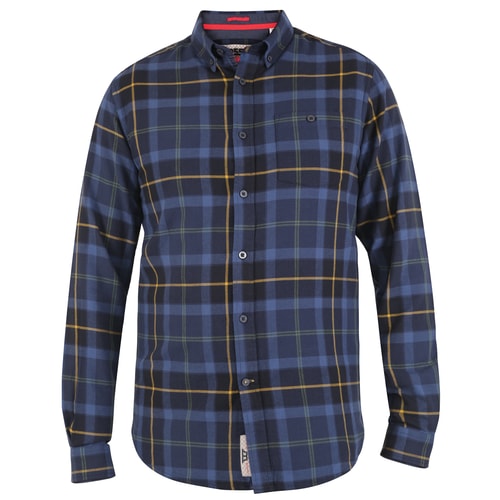 D555 Helston Flanellhemd Marineblau